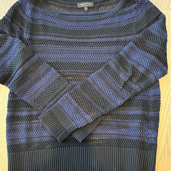 NWOT!  Women’s Rag and Bone navy and black sweater - Picture 3 of 4